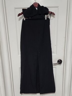Black Dress with Front Slit
